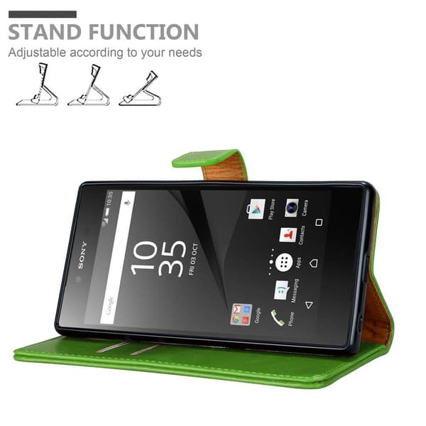 Deksel til Sony Xperia Z5 PREMIUM Lommebokdeksel med magnetisk lukking, stativfunksjon og kortlomme