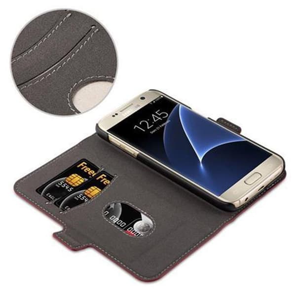 Samsung Galaxy S7 Suojakotelo Suojakuori Lompakkokotelo Matkapuhelinkotelo 2-in-1-muotoilulla, jossa on jalusta-toiminto ja korttipaikka