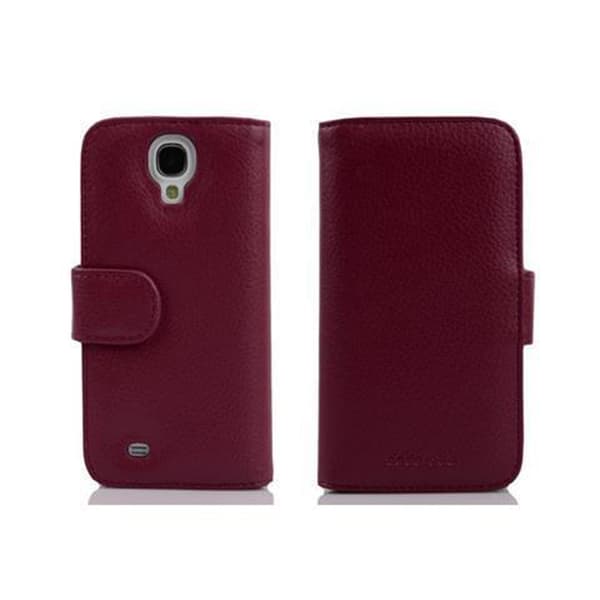 Samsung Galaxy S4 MINI Skal Fodral Plånboksfodral Case Skyddsfodral i texturerat konstläder och kortficka