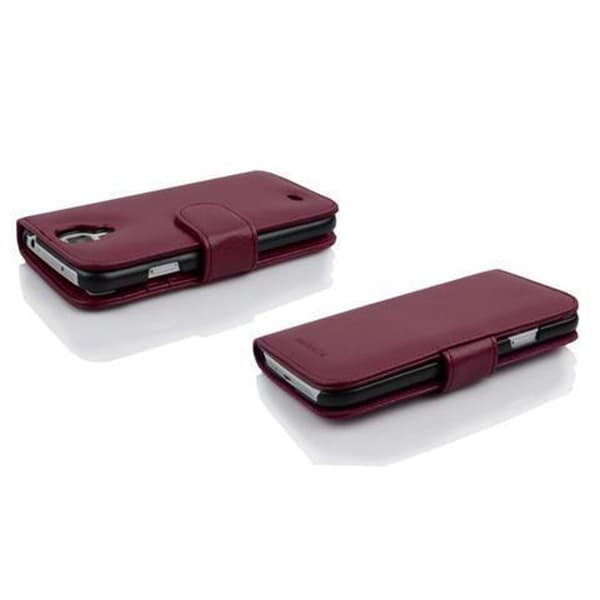 Samsung Galaxy S4 MINI Skal Fodral Plånboksfodral Case Skyddsfodral i texturerat konstläder och kortficka