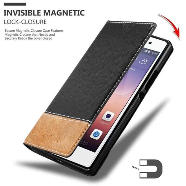 Fordral för Huawei ASCEND P7 Skal med magnetisk stängning, ståfunktion och kortficka Mobilskydd