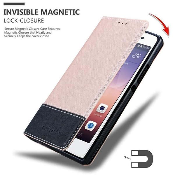 Fordral för Huawei ASCEND P7 Skal med magnetisk stängning, ståfunktion och kortficka Mobilskydd