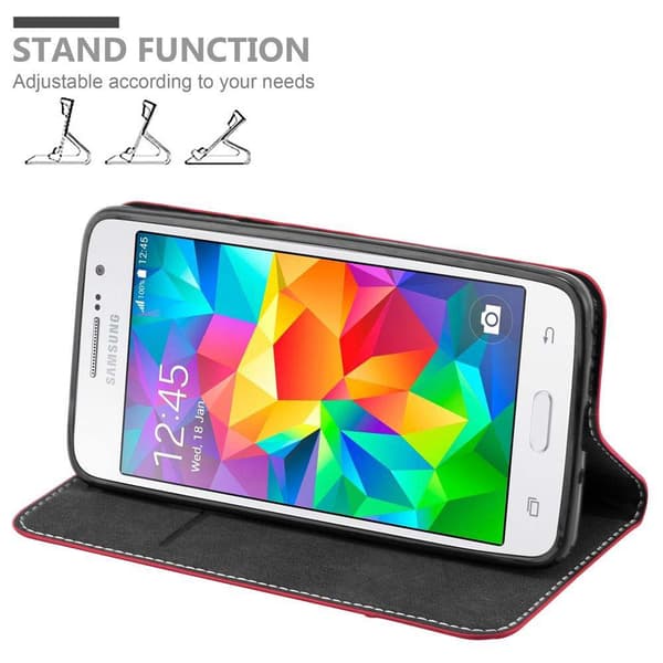 Fordral för Samsung Galaxy GRAND PRIME Skal med magnetisk stängning, ståfunktion och kortficka Mobilskydd