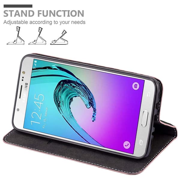 Samsung Galaxy J7 2016 Suojakotelo Suojakuori Lompakkokotelo Matkapuhelinkotelo jossa magneettisuljenta, jalusta-toiminto ja korttitasku