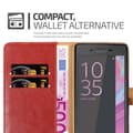 Miniatyrbilde 6 av 6: Deksel til Sony Xperia X Lommebokdeksel med magnetisk lukking, stativfunksjon og kortlomme