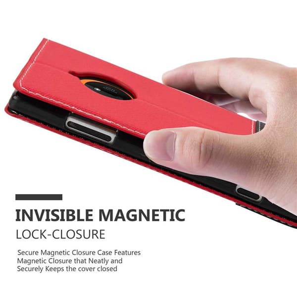 Fordral för Nokia Lumia 830 Skal med magnetisk stängning, ståfunktion och kortficka Mobilskydd