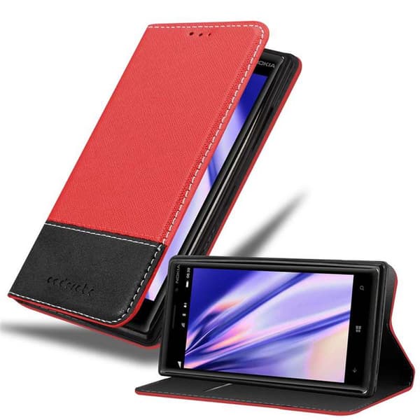 Fordral för Nokia Lumia 830 Skal med magnetisk stängning, ståfunktion och kortficka Mobilskydd