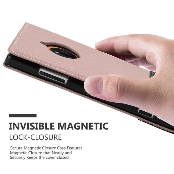 Fordral för Nokia Lumia 830 Skal med magnetisk stängning, ståfunktion och kortficka Mobilskydd