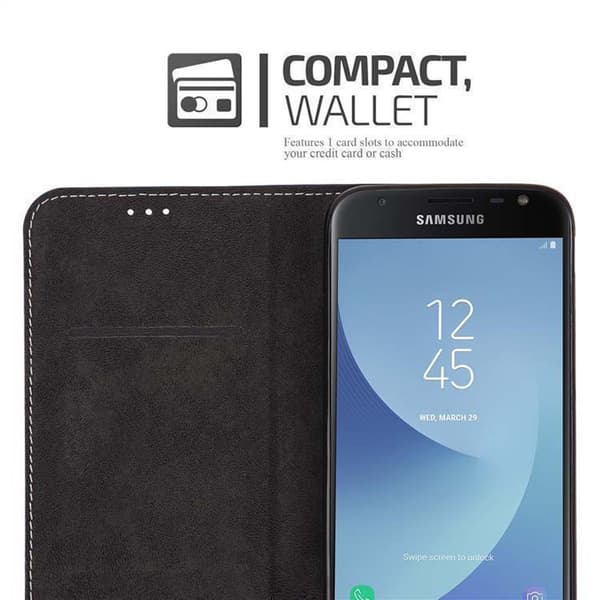 Fordral för Samsung Galaxy J7 2017 Skal med magnetisk stängning, ståfunktion och kortficka Mobilskydd