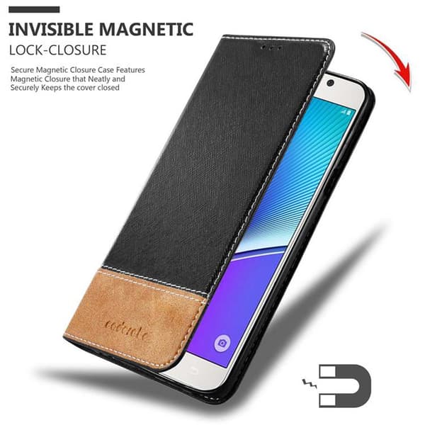 Lommebokdeksel til Samsung Galaxy NOTE 5 Deksel med magnetisk lukking, stativfunksjon og kortlomme