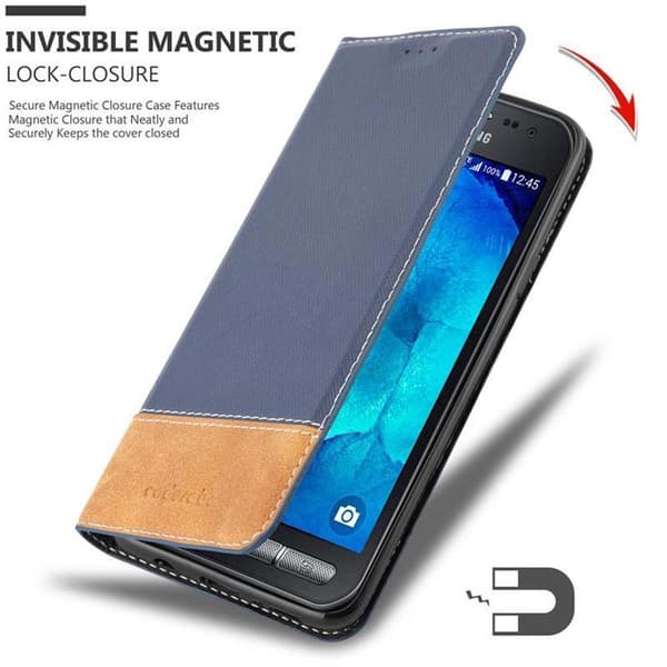 Fordral för Samsung Galaxy XCover 3 Skal med magnetisk stängning, ståfunktion och kortficka Mobilskydd