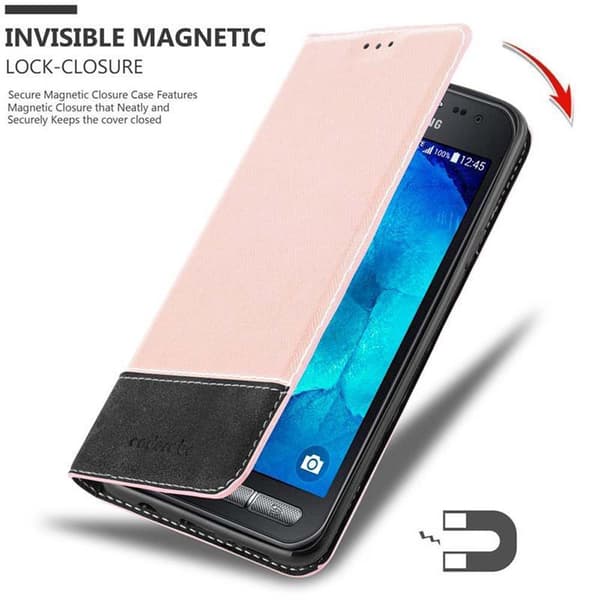 Lommebokdeksel til Samsung Galaxy XCover 3 Deksel med magnetisk lukking, stativfunksjon og kortlomme