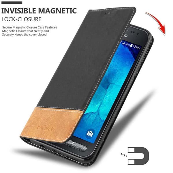 Fordral för Samsung Galaxy XCover 3 Skal med magnetisk stängning, ståfunktion och kortficka Mobilskydd
