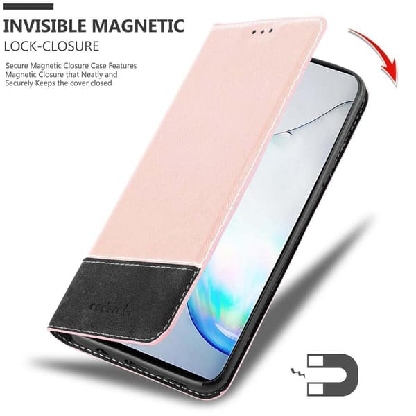 Lommebokdeksel til Samsung Galaxy NOTE 10 Deksel med magnetisk lukking, stativfunksjon og kortlomme