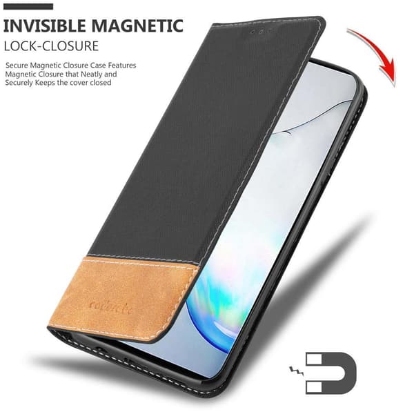 Lommebokdeksel til Samsung Galaxy NOTE 10 Deksel med magnetisk lukking, stativfunksjon og kortlomme