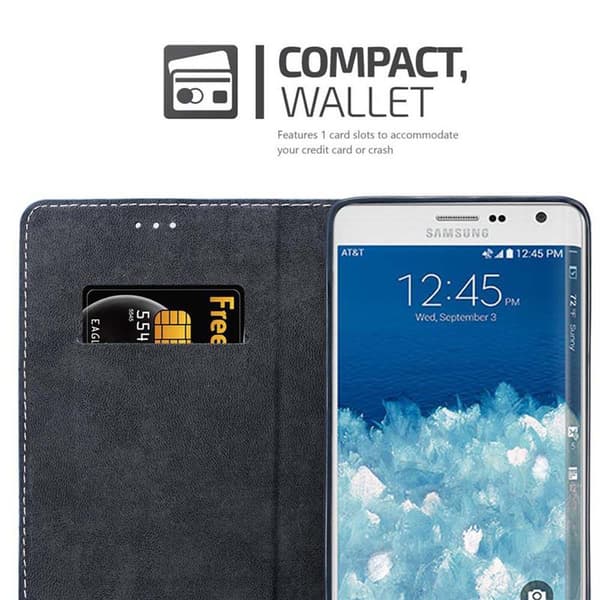Samsung Galaxy NOTE EDGE Suojakotelo Suojakuori Lompakkokotelo Matkapuhelinkotelo jossa magneettisuljenta, jalusta-toiminto ja korttitasku
