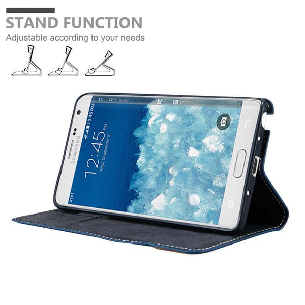 Samsung Galaxy NOTE EDGE Suojakotelo Suojakuori Lompakkokotelo Matkapuhelinkotelo jossa magneettisuljenta, jalusta-toiminto ja korttitasku