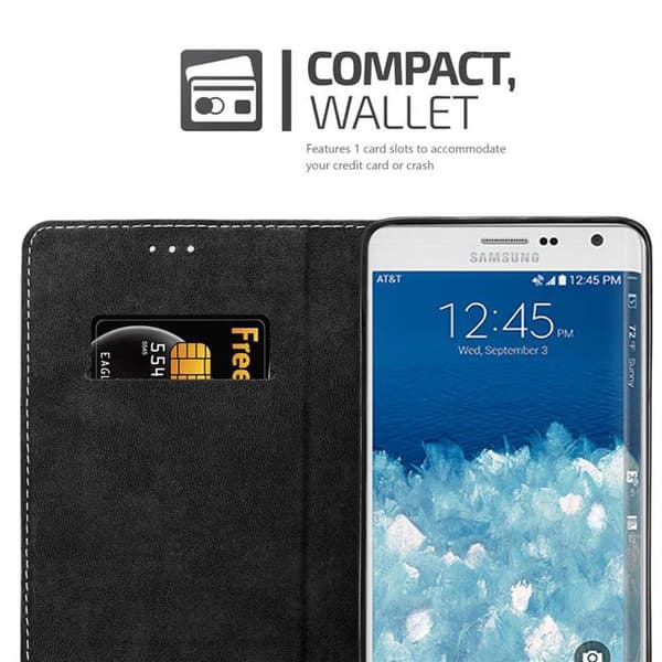 Samsung Galaxy NOTE EDGE Suojakotelo Suojakuori Lompakkokotelo Matkapuhelinkotelo jossa magneettisuljenta, jalusta-toiminto ja korttitasku