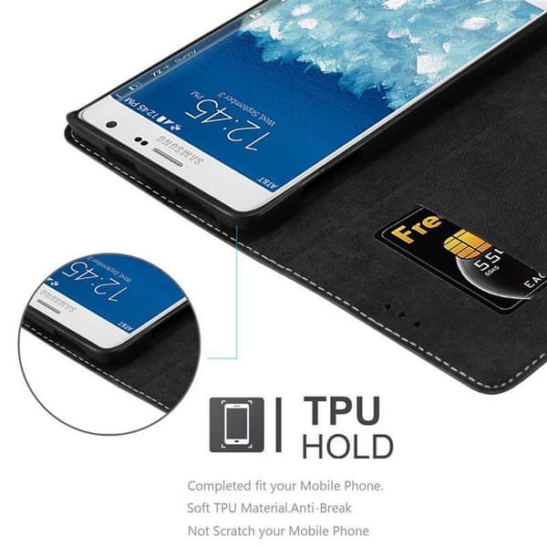Samsung Galaxy NOTE EDGE Suojakotelo Suojakuori Lompakkokotelo Matkapuhelinkotelo jossa magneettisuljenta, jalusta-toiminto ja korttitasku