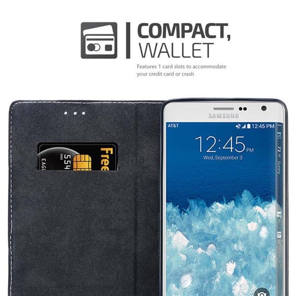 Fordral för Samsung Galaxy NOTE EDGE Skal med magnetisk stängning, ståfunktion och kortficka Mobilskydd