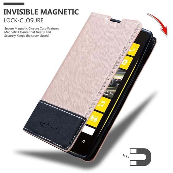 Nokia Lumia 520 / 521 Suojakotelo Suojakuori Lompakkokotelo Matkapuhelinkotelo jossa magneettisuljenta, jalusta-toiminto ja korttitasku