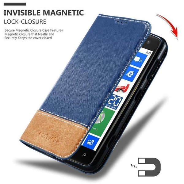 Fordral för Nokia Lumia 625 Skal med magnetisk stängning, ståfunktion och kortficka Mobilskydd