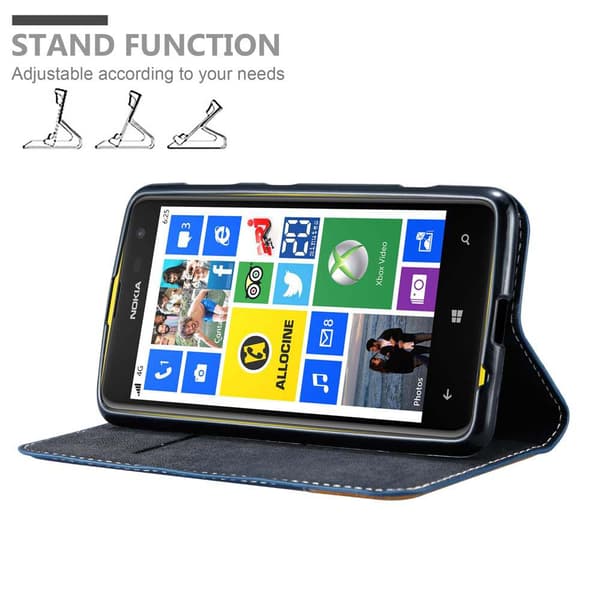 Fordral för Nokia Lumia 625 Skal med magnetisk stängning, ståfunktion och kortficka Mobilskydd