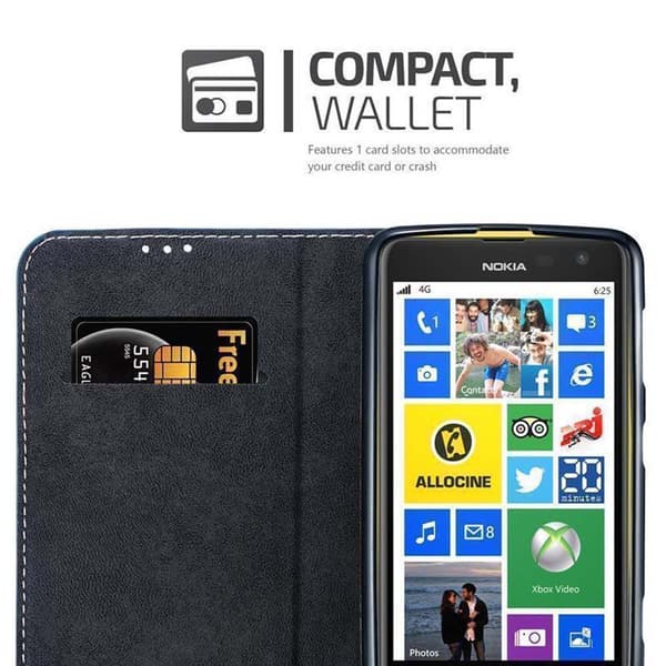 Fordral för Nokia Lumia 625 Skal med magnetisk stängning, ståfunktion och kortficka Mobilskydd