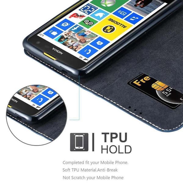 Fordral för Nokia Lumia 625 Skal med magnetisk stängning, ståfunktion och kortficka Mobilskydd