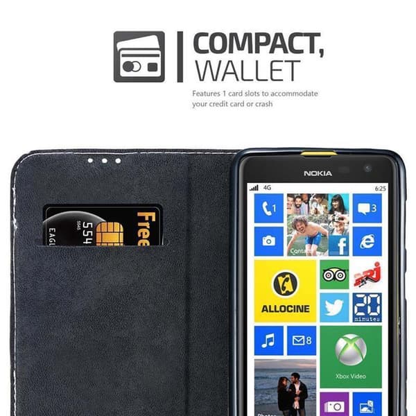 Fordral för Nokia Lumia 625 Skal med magnetisk stängning, ståfunktion och kortficka Mobilskydd