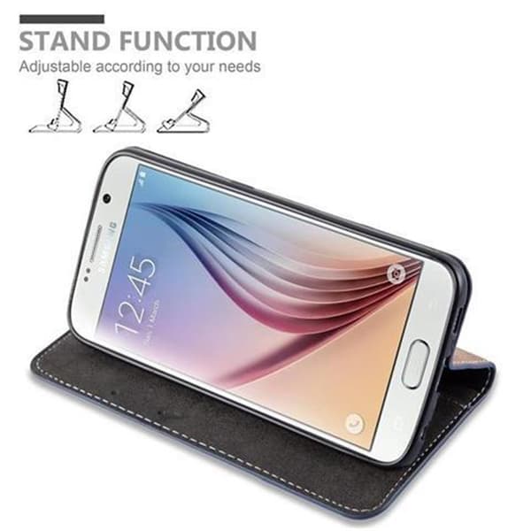 Fordral för Samsung Galaxy S6 Skal med magnetisk stängning, ståfunktion och kortficka Mobilskydd