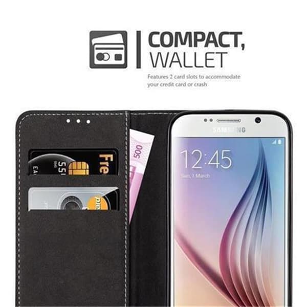 Fordral för Samsung Galaxy S6 Skal med magnetisk stängning, ståfunktion och kortficka Mobilskydd