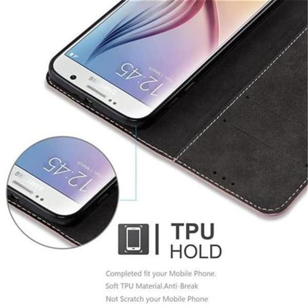Fordral för Samsung Galaxy S6 Skal med magnetisk stängning, ståfunktion och kortficka Mobilskydd