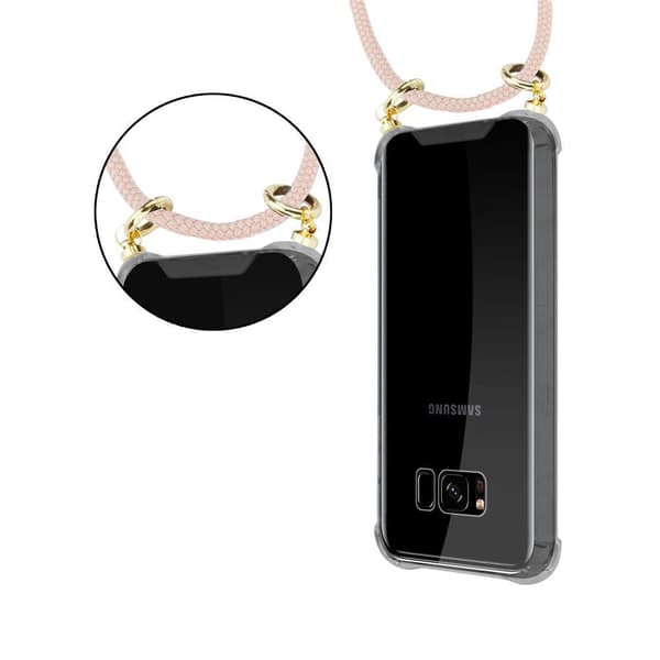 Samsung Galaxy S8 Suojakuori ketju Silikoni suojakotelo Gold Rings johto hihna ja irrotettava asia