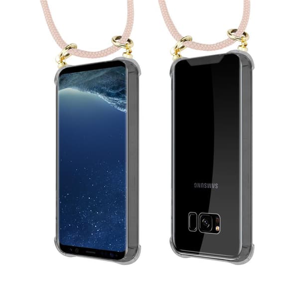 Samsung Galaxy S8 Suojakuori ketju Silikoni suojakotelo Gold Rings johto hihna ja irrotettava asia