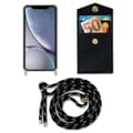Miniatyrbilde 8 av 8: Deksel med kedja for iPhone XR Case med gullringer, ledningsstropp og avtakbart etui