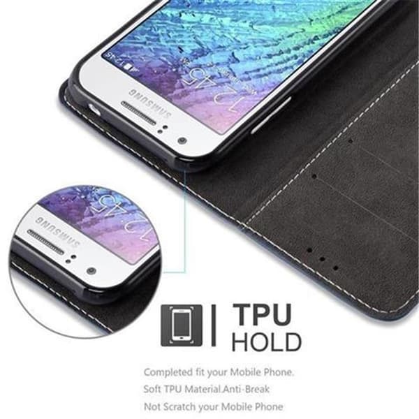 Lommebokdeksel til Samsung Galaxy J1 2015 Deksel med magnetisk lukking, stativfunksjon og kortlomme