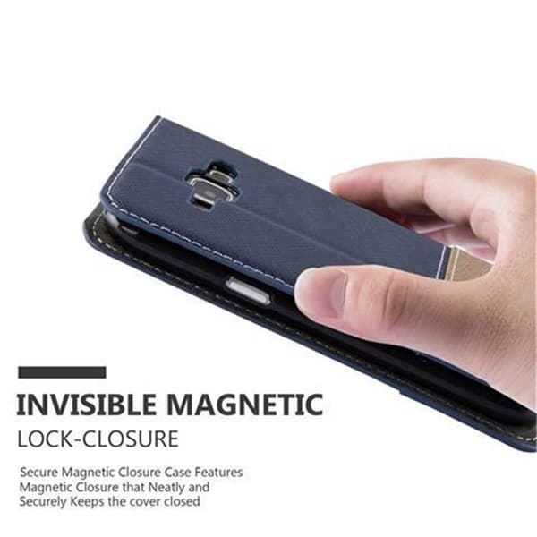 Lommebokdeksel til Samsung Galaxy J1 2015 Deksel med magnetisk lukking, stativfunksjon og kortlomme