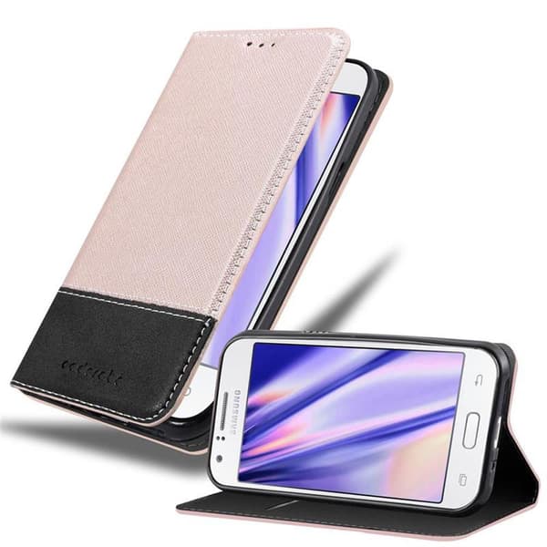 Lommebokdeksel til Samsung Galaxy J1 2015 Deksel med magnetisk lukking, stativfunksjon og kortlomme