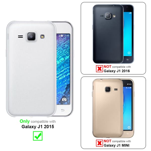 Lommebokdeksel til Samsung Galaxy J1 2015 Deksel med magnetisk lukking, stativfunksjon og kortlomme
