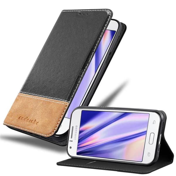 Lommebokdeksel til Samsung Galaxy J1 2015 Deksel med magnetisk lukking, stativfunksjon og kortlomme