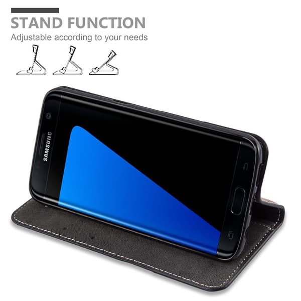Fordral för Samsung Galaxy S7 EDGE Skal med magnetisk stängning, ståfunktion och kortficka Mobilskydd