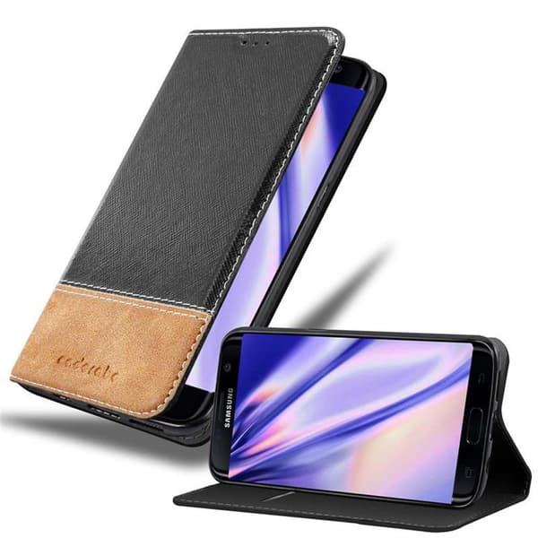 Fordral för Samsung Galaxy S7 EDGE Skal med magnetisk stängning, ståfunktion och kortficka Mobilskydd