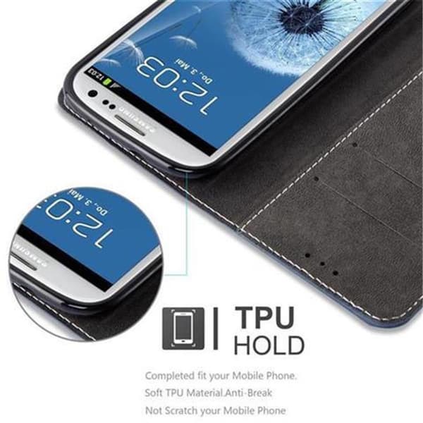 Lommebokdeksel til Samsung Galaxy S3 / S3 NEO Deksel med magnetisk lukking, stativfunksjon og kortlomme