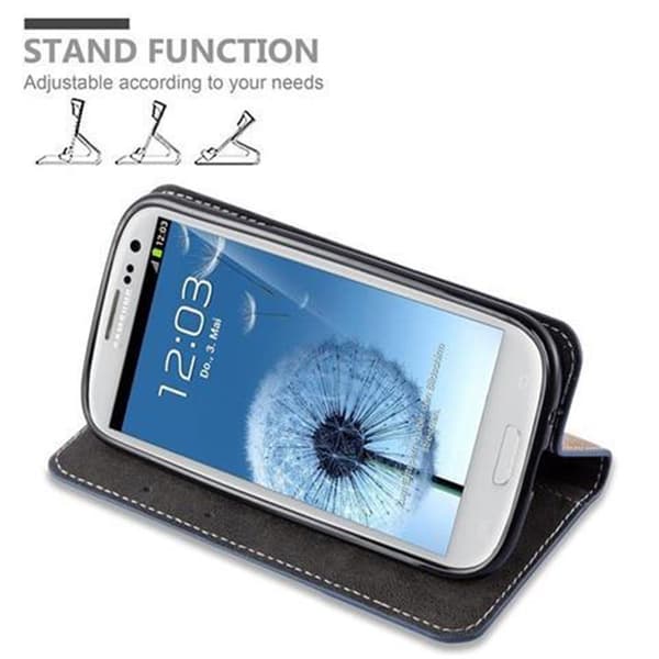 Lommebokdeksel til Samsung Galaxy S3 / S3 NEO Deksel med magnetisk lukking, stativfunksjon og kortlomme