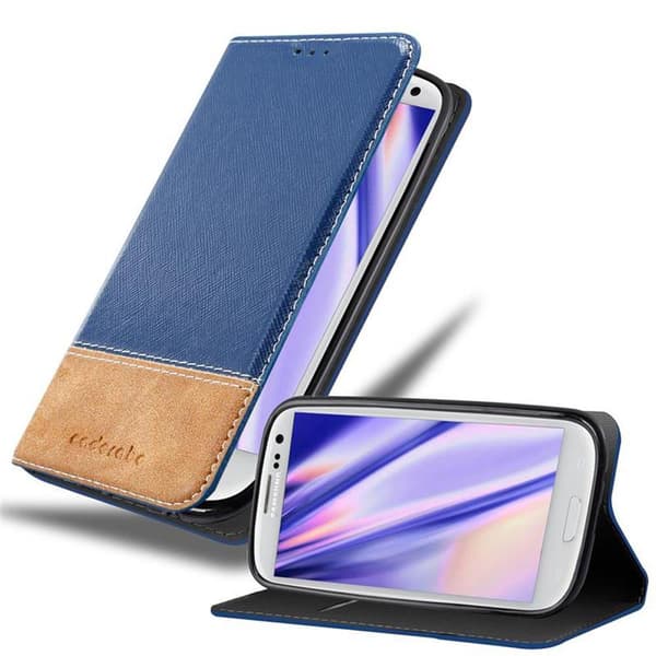 Lommebokdeksel til Samsung Galaxy S3 / S3 NEO Deksel med magnetisk lukking, stativfunksjon og kortlomme