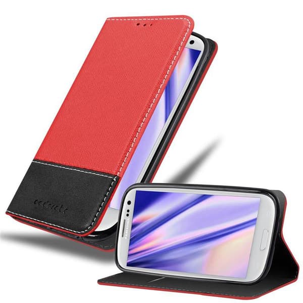 Lommebokdeksel til Samsung Galaxy S3 / S3 NEO Deksel med magnetisk lukking, stativfunksjon og kortlomme