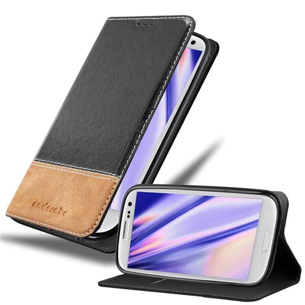 Lommebokdeksel til Samsung Galaxy S3 / S3 NEO Deksel med magnetisk lukking, stativfunksjon og kortlomme