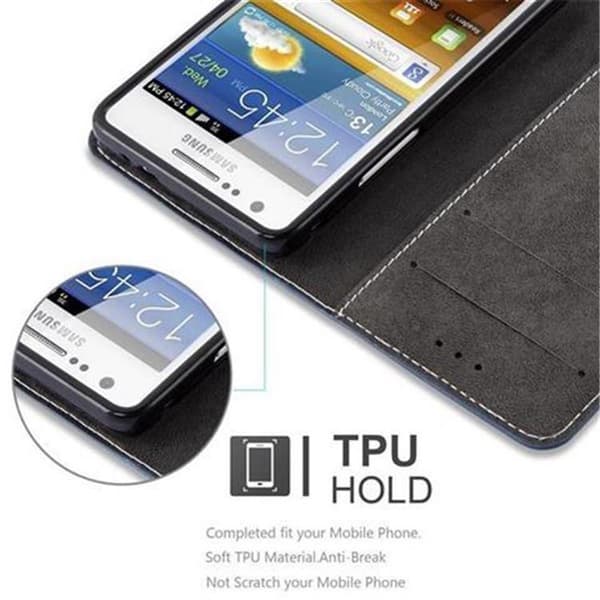 Fordral för Samsung Galaxy S2 / S2 PLUS Skal med magnetisk stängning, ståfunktion och kortficka Mobilskydd