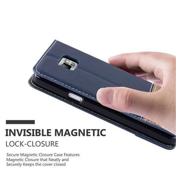 Fordral för Samsung Galaxy S2 / S2 PLUS Skal med magnetisk stängning, ståfunktion och kortficka Mobilskydd